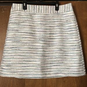 Cream Loft Tweed Skirt